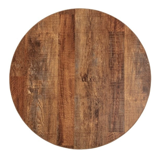 Bolero Pre-Drilled Round Table Top Urban Dark 600mm DR822 Mattys