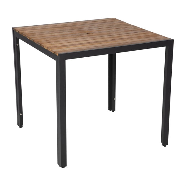 Benches Bolero Square Steel and Acacia Table 800mm - DS152 Bolero
