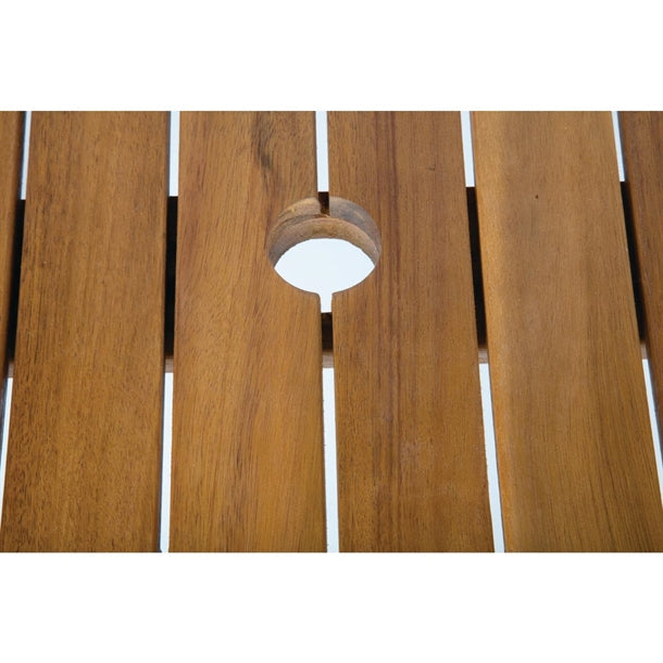 Benches Bolero Square Steel and Acacia Table 800mm - DS152 Bolero