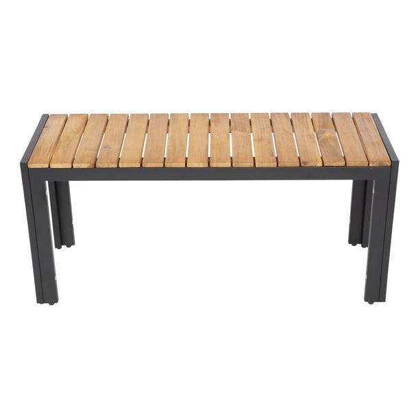 Benches Bolero Rectangular Steel and Acacia Benches 1000mm (Pack of 2) - DS154 Bolero