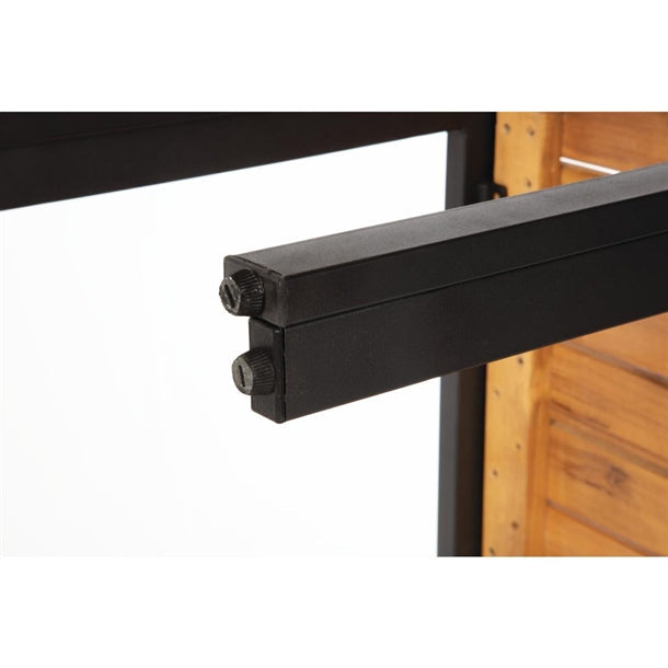 Benches Bolero Rectangular Steel and Acacia Benches 1000mm (Pack of 2) - DS154 Bolero
