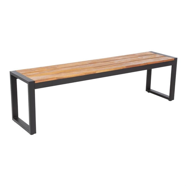 Benches Bolero Acacia Wood and Steel Industrial Benches 1600mm (Pack of 2) - DS158 Bolero