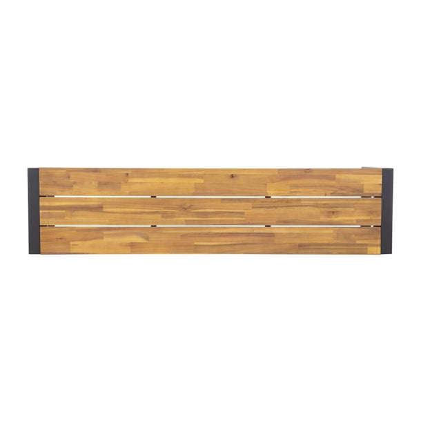 Benches Bolero Acacia Wood and Steel Industrial Benches 1600mm (Pack of 2) - DS158 Bolero
