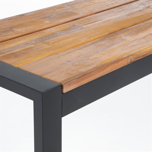 Benches Bolero Acacia Wood and Steel Industrial Benches 1600mm (Pack of 2) - DS158 Bolero