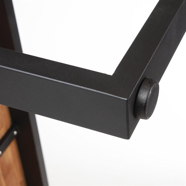 Benches Bolero Acacia Wood and Steel Industrial Benches 1600mm (Pack of 2) - DS158 Bolero