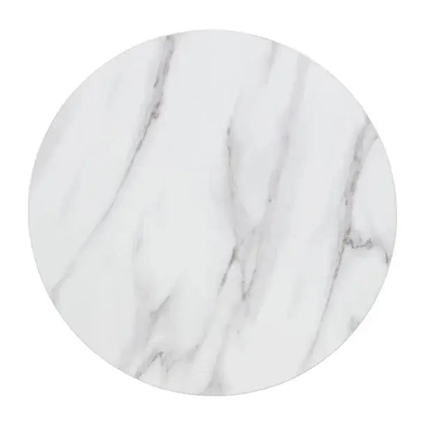 Furniture Bolero Pre-drilled Round Table Marble Effect 600mm - DT445 Mattys