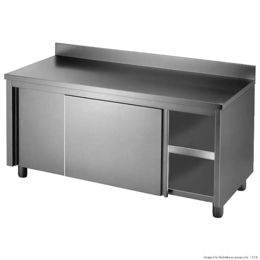 Benches F.E.D. Modular Systems Kitchen Tidy Workbench Cabinet with Splashback - DTHT-1800B-H Mattys