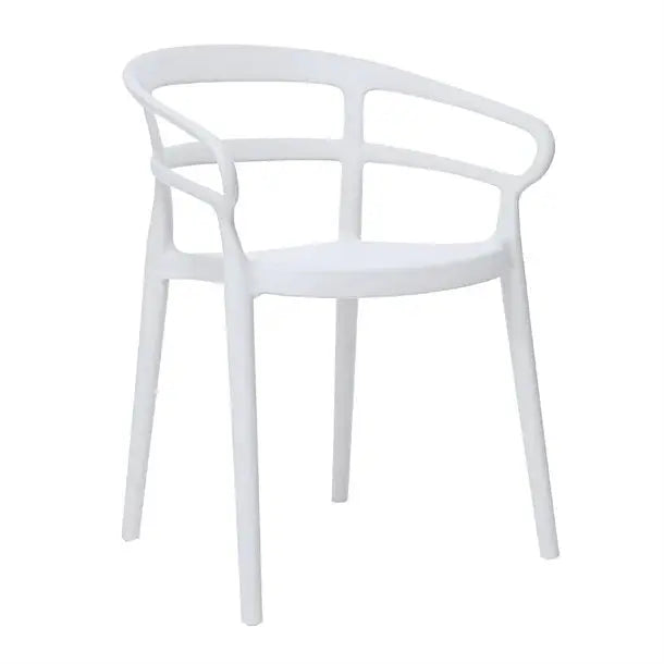 Furniture Bolero Mateo Caf Chairs White (Pack of 2) - DX979 Mattys