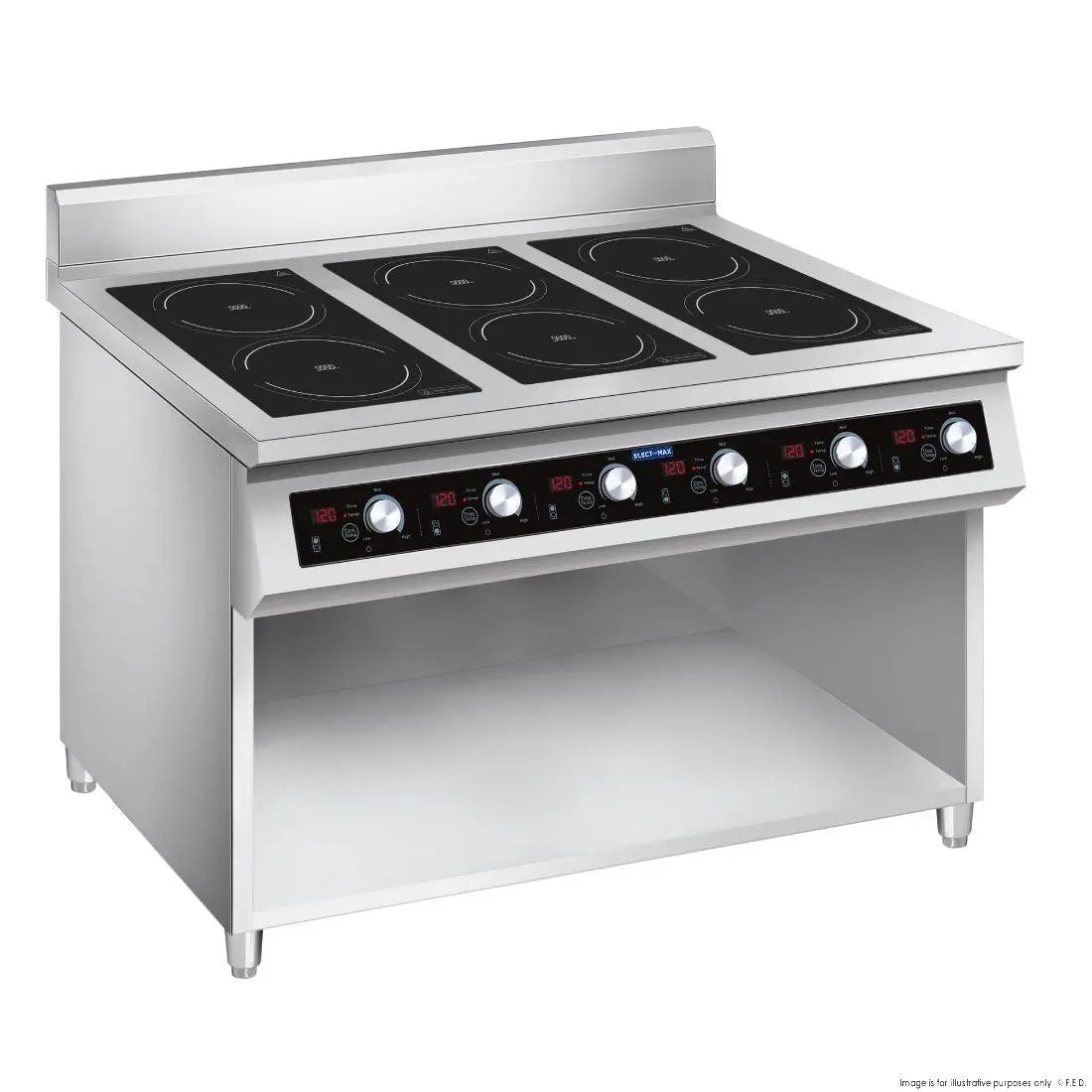F.E.D Electmax-EIC7-1200P 700 Series Induction 6-Burner Cooker with Splashback - EIC7-1200P Mattys
