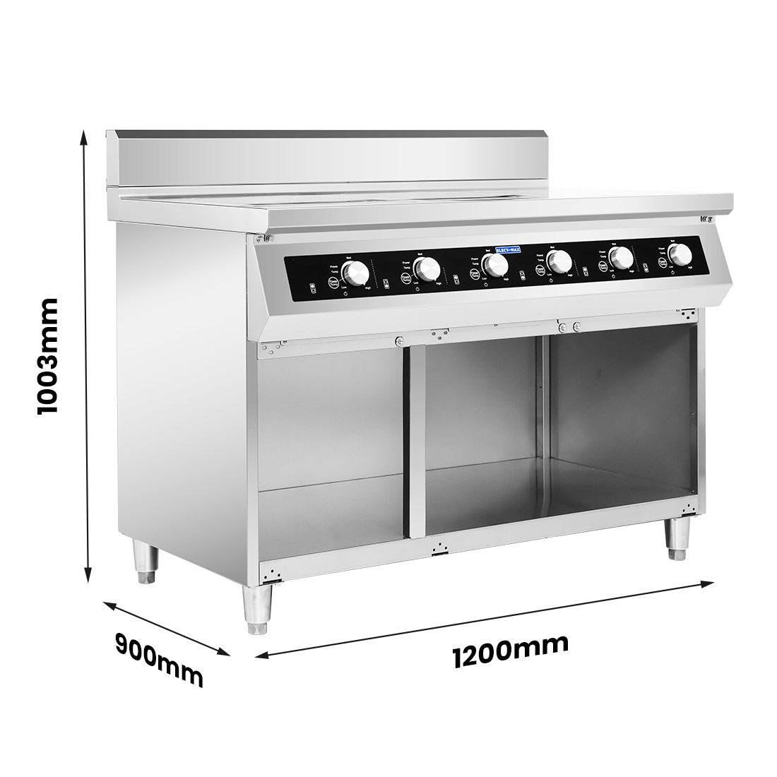 ElectMax 900 Series Induction 6 Burner Cooker with Splashback EIC9-1200P Electmax