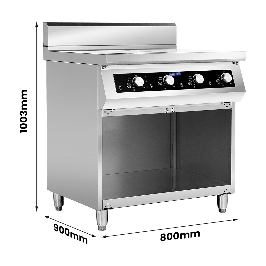 ElectMax 900 Series Induction 4 Burner Cooker with Splashback EIC9-800P Electmax