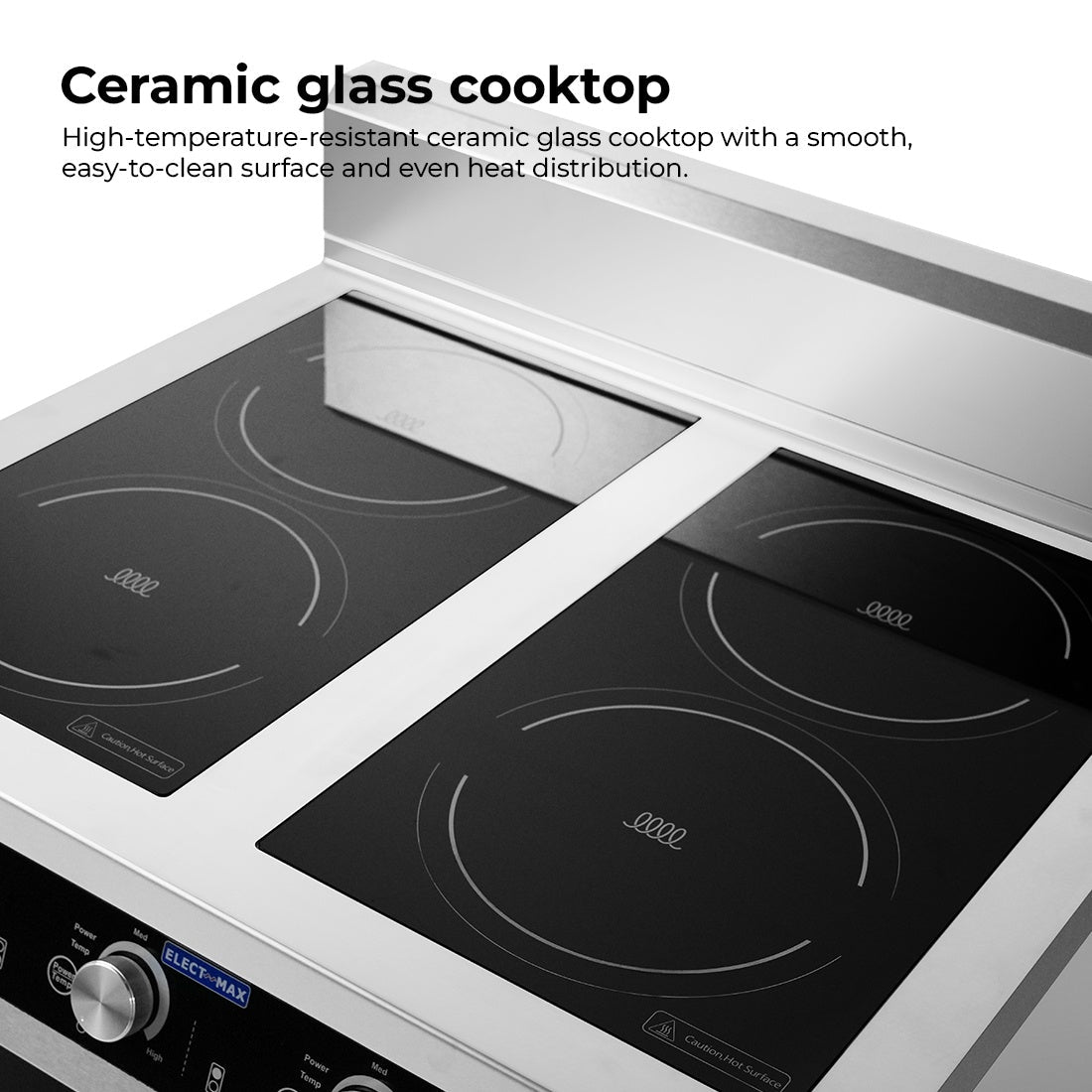 ElectMax 900 Series Induction 4 Burner Cooker with Splashback EIC9-800P Electmax
