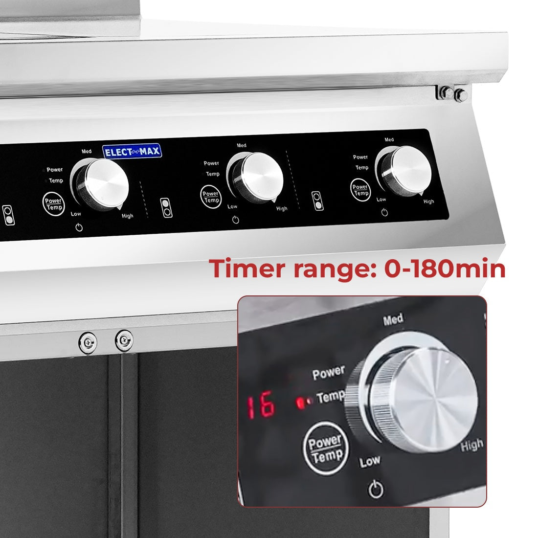 ElectMax 900 Series Induction 4 Burner Cooker with Splashback EIC9-800P Electmax