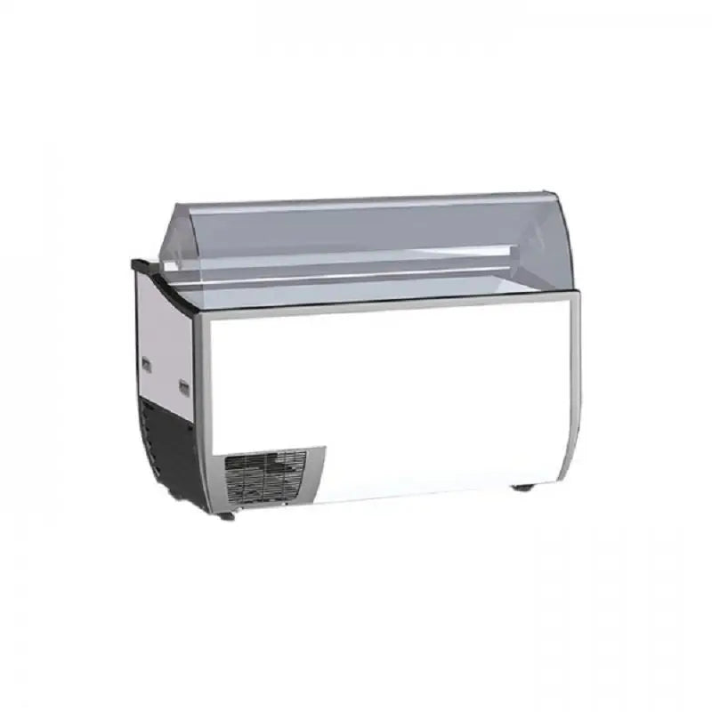 Bromic FENICE7 7 Tub Gelato Display Angle Top Flat Glass Mattys