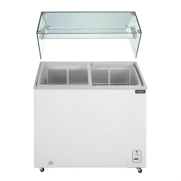 Polar G Series Display Chest Freezer 200Ltr with Glass Surround FL991-A Mattys