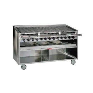 Houno Char Grills / Broilers 600 series Floor model Radiant Grill 10 burners - FM-648-RMB Mattys