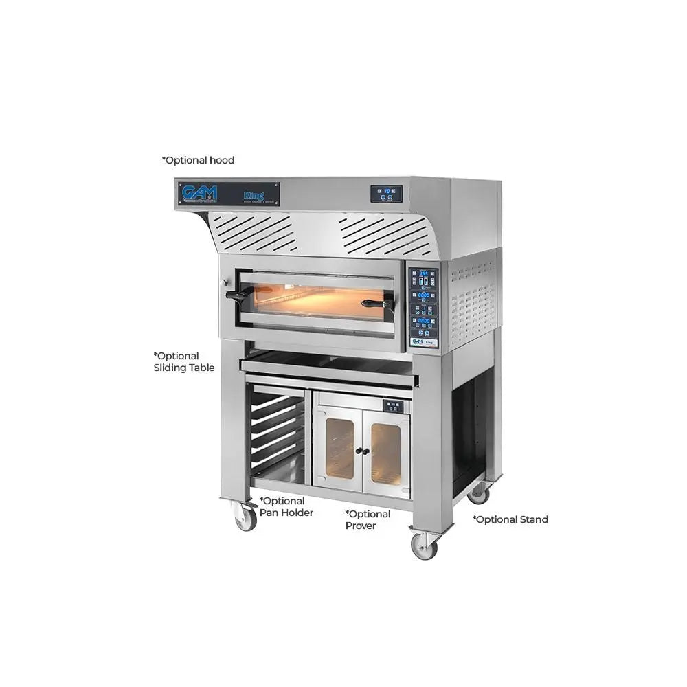 GAM King 4 Electric Single Deck Pizza Oven - 4 Pizza Capacity FORKING4TR400TOP Mattys