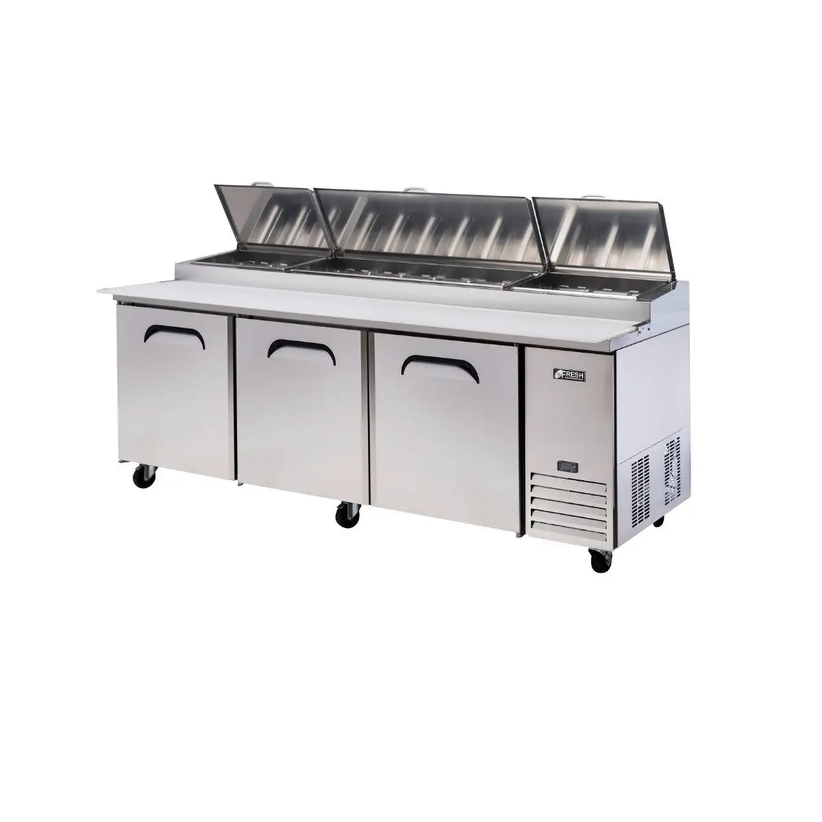 Fresh FPT-93 - Pizza Prep Table Three Door 2370mm Wide Mattys