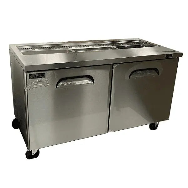FRESH 2 DOOR SLIDE PREP TABLE FRIDGE - FST-60 Mattys