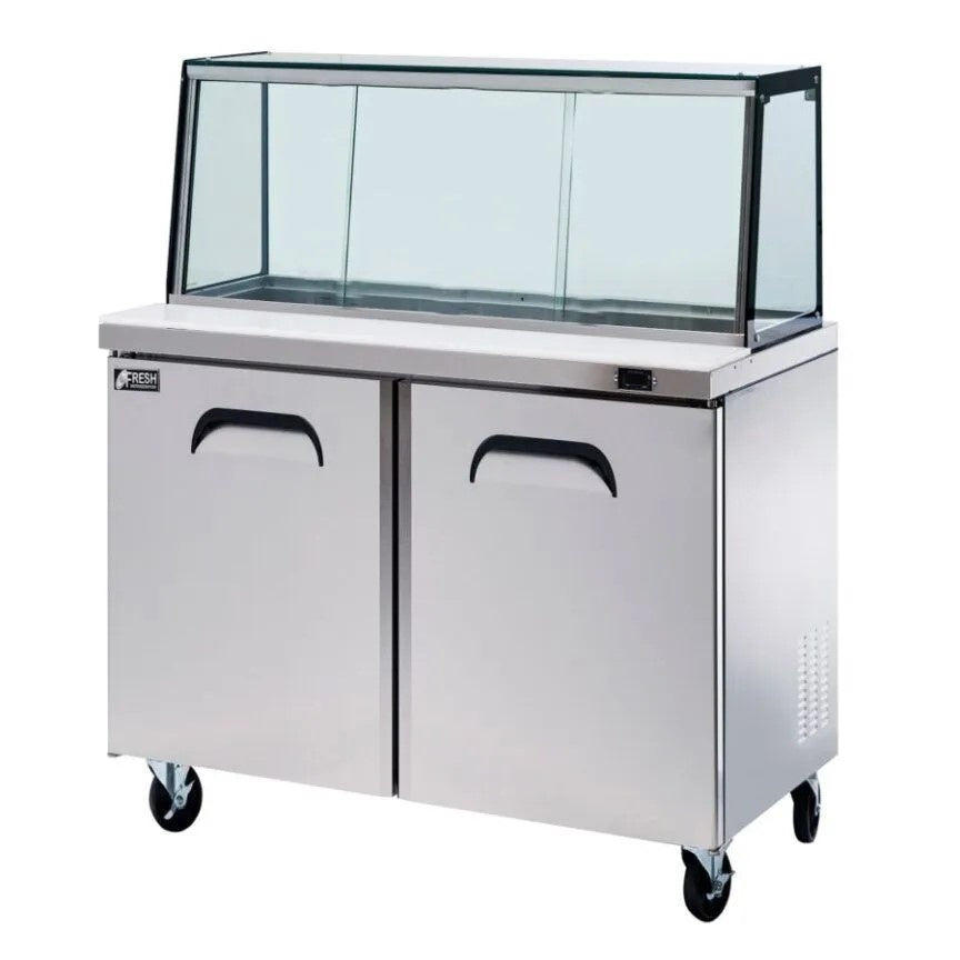 FRESH GLASS CANOPY SALAD & NOODLE BAR FRIDGE 2 DOORS - FSU-48GC Mattys