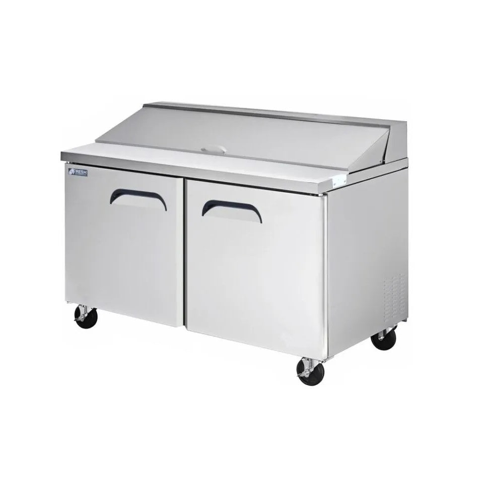 FRESH FSU-60 2 SOLID DOOR SALAD AND SANDWICH PREP TABLE FRIDGE Mattys