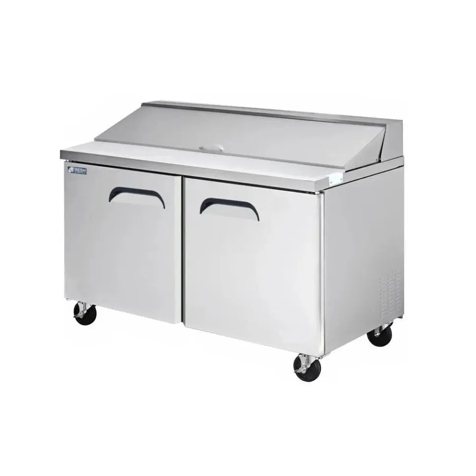 FRESH 2 SOLID DOOR SALAD AND SANDWICH PREP TABLE FRIDGE - FSU-60 Mattys