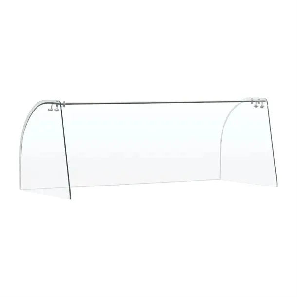 Food Displays Polar Curved Glass Sneeze Guard Assembly - FT282 Mattys