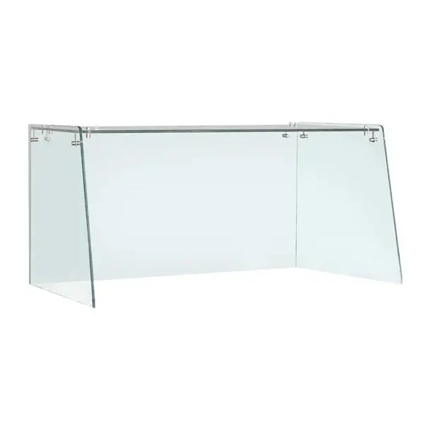 Food Displays Polar Straight Glass Sneeze Guard Assembly for 2 Door Counter - FT367 Mattys