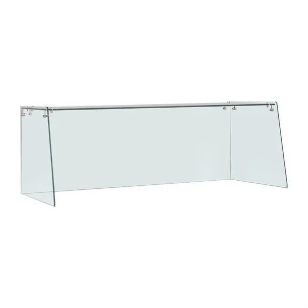 Food Displays Polar Straight Glass Sneeze Guard Assembly for 3 Door Counter - FT368 Mattys