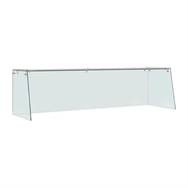 Food Displays Polar Straight Glass Sneeze Guard Assembly for 4 Door Counter - FT369 Mattys
