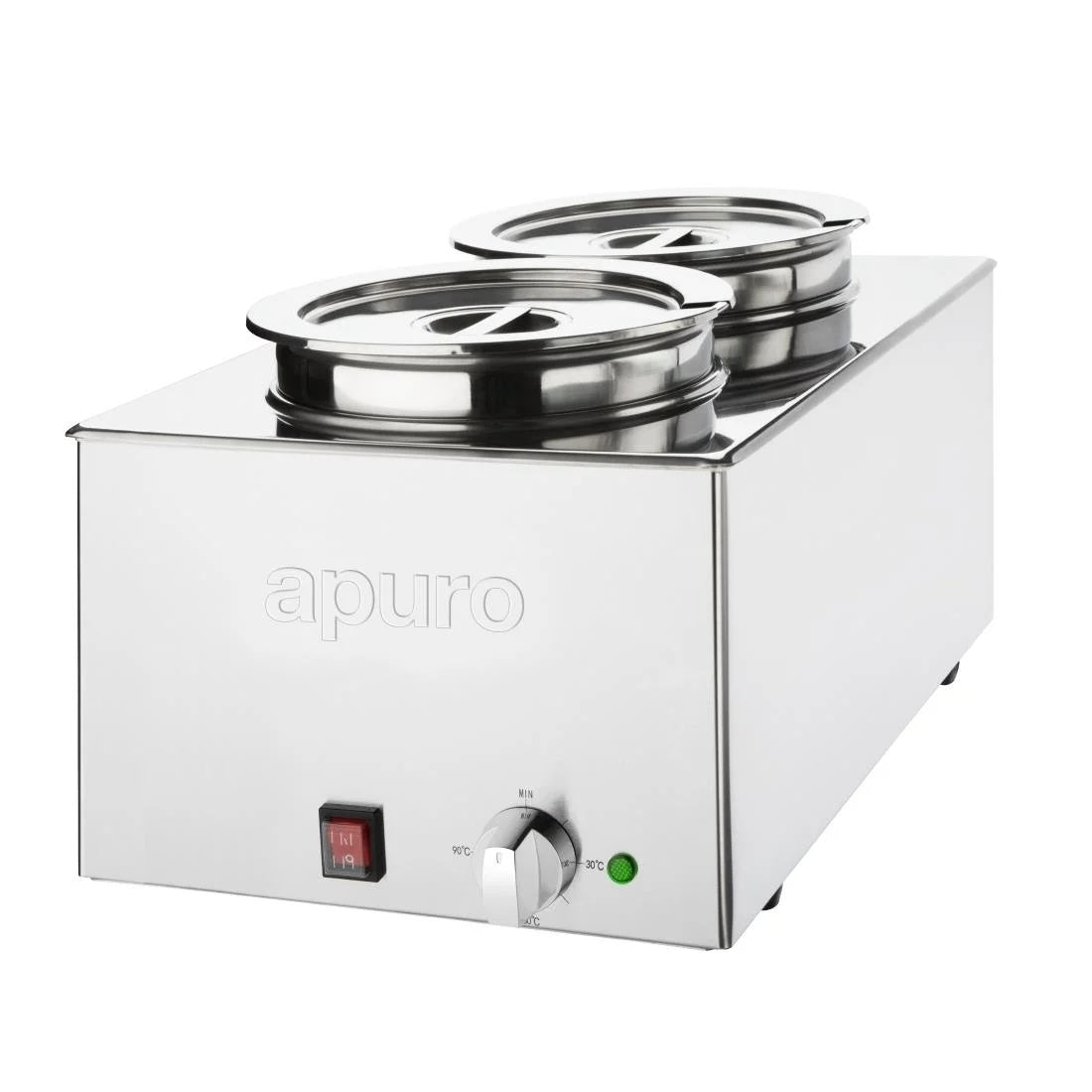 Apuro Bain Marie with Round Pots 2x 5.2Ltr FT695-A Mattys