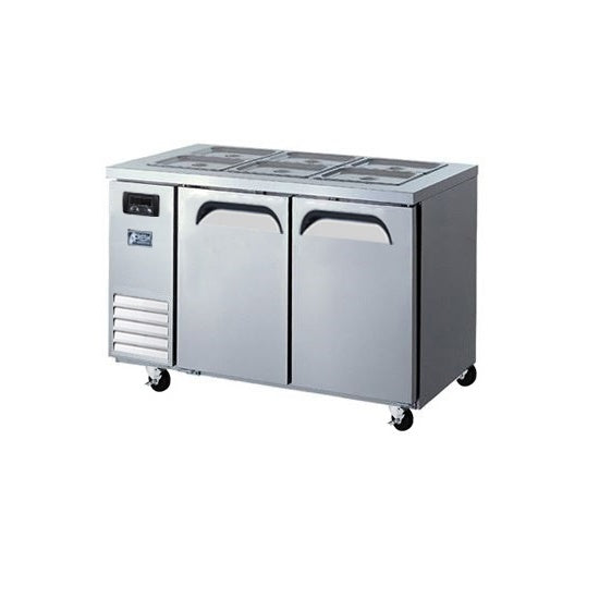 Refrigeration Fresh Open Air Salad Table Two Door 1200mm Wide 292L - FTTB-1200R Mattys