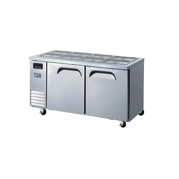 Refrigeration Fresh Open Air Salad Table Two Door 1500mm Wide 336L - FTTB-1500R Mattys