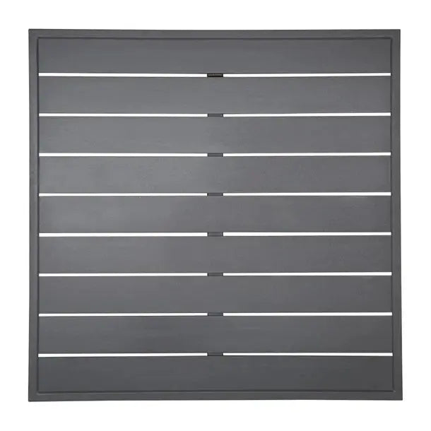 Furniture Bolero Aluminium Square Table Dark Grey 700mm - FW597 Mattys