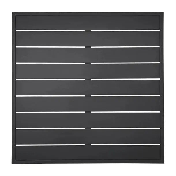 Furniture Bolero Aluminium Square Table Black 700mm - FW599 Mattys