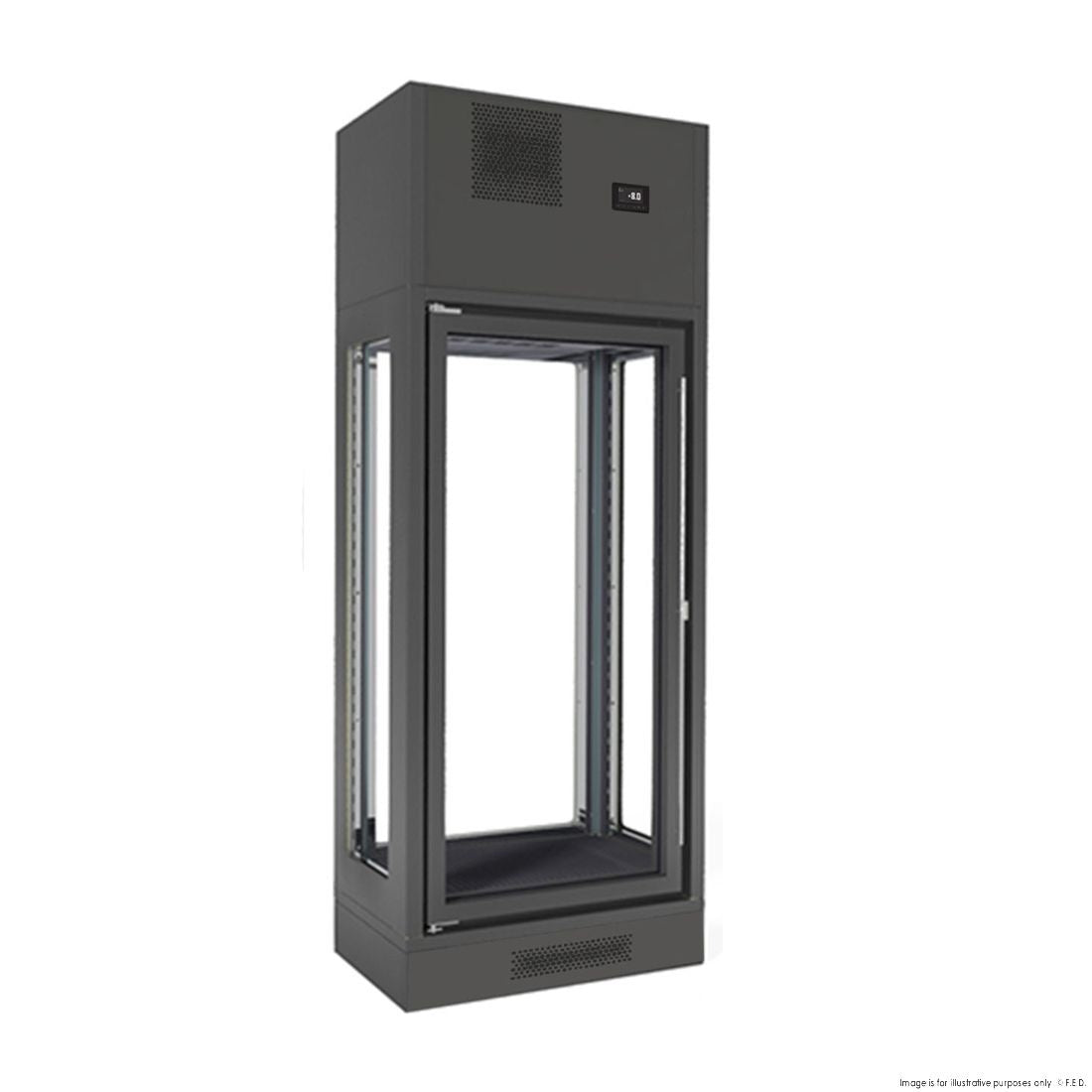 Refrigeration F.E.D. Fagor Single Zone 1 Door Black Central Wine Cellar - FWC-2301-1CB Mattys