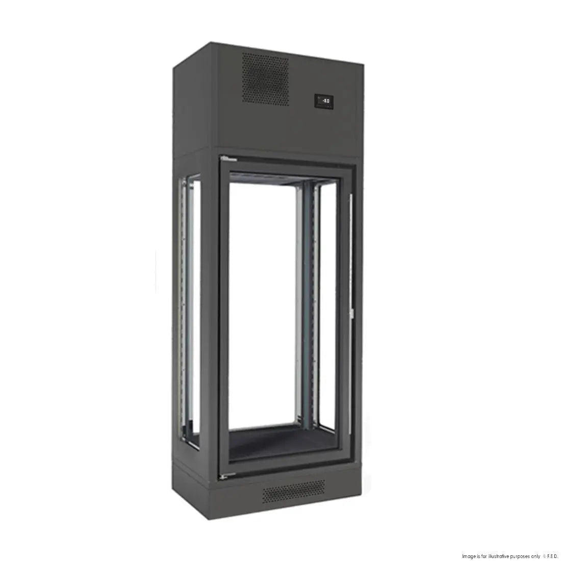 Refrigeration F.E.D. Fagor Single Zone 1 Door Black Central Wine Cellar - FWC-2601-1CB Mattys