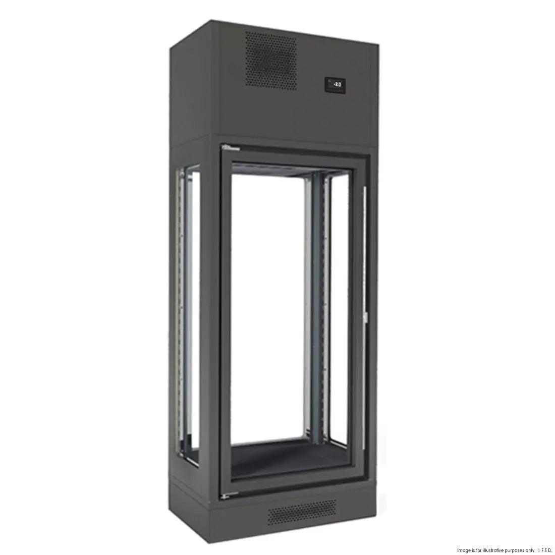 Refrigeration F.E.D. Fagor Single Zone 1 Door Black Wall-Mounted Wine Cellar - FWC-2601-1WB Mattys