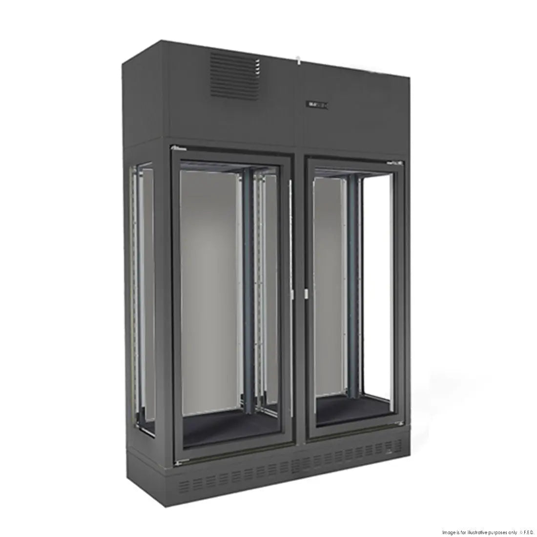 Refrigeration F.E.D. Fagor Single Zone 2 Doors Black Central Wine Cellar - FWC-2602-1CB Mattys