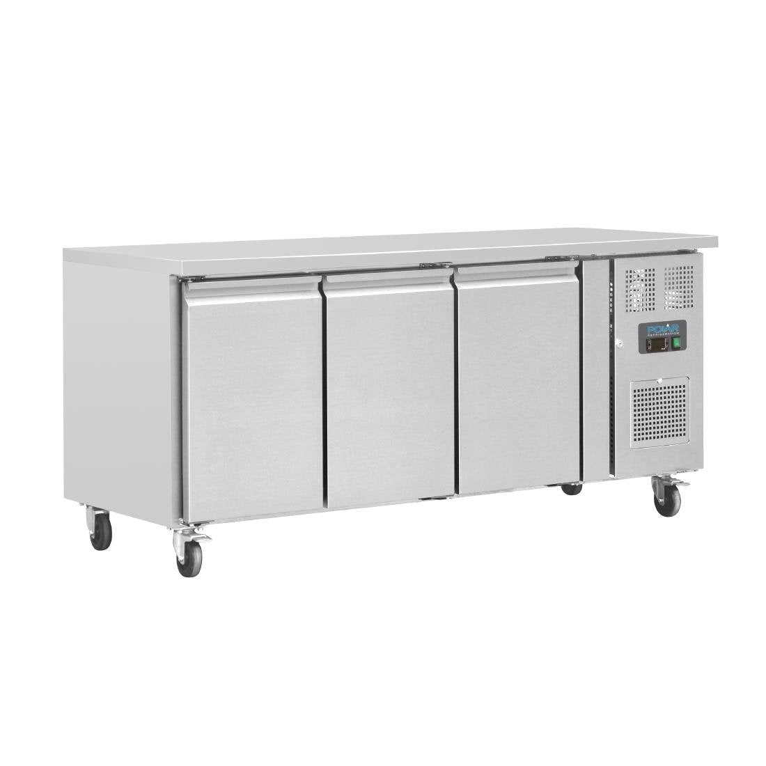 Polar U-Series 3 Door Counter Fridge 417Ltr G597-A Mattys