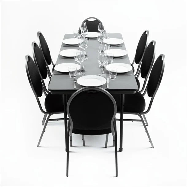 Cleaning Products Bolero ABS Folding Banquet Rectangular Table 6ft Grey - GC596 Bolero