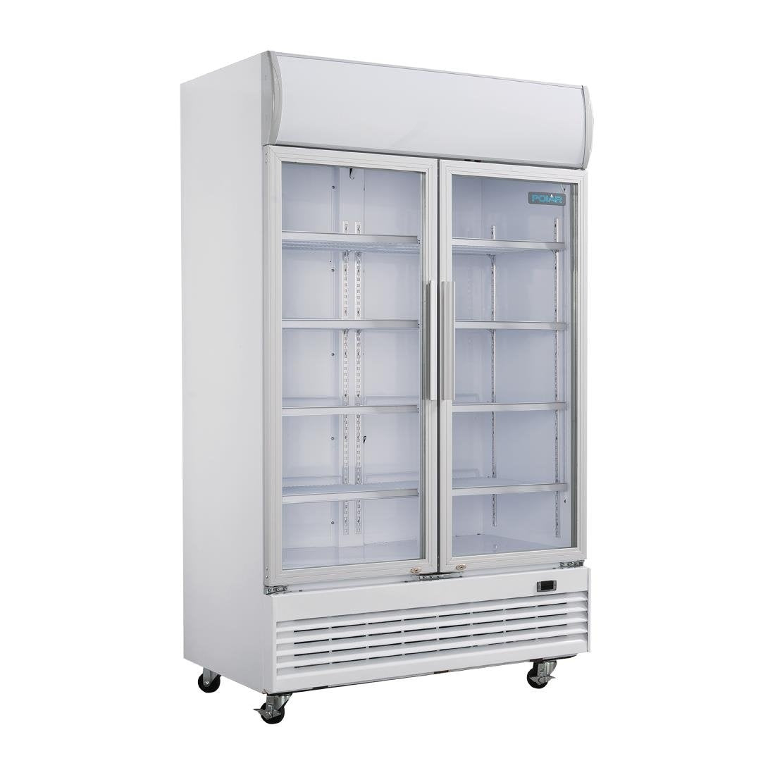 Polar G-Series Hinged Door Upright Display Cooler with Light Box 950Ltr - GE580-A Mattys