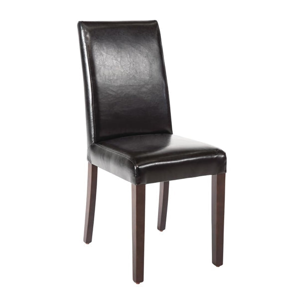 Shelving Bolero Faux Leather Dining Chairs Black (Pack of 2) - GF954 Bolero