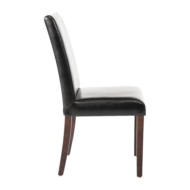 Shelving Bolero Faux Leather Dining Chairs Black (Pack of 2) - GF954 Bolero