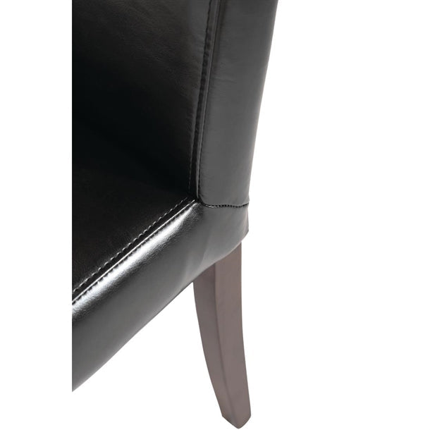 Shelving Bolero Faux Leather Dining Chairs Black (Pack of 2) - GF954 Bolero