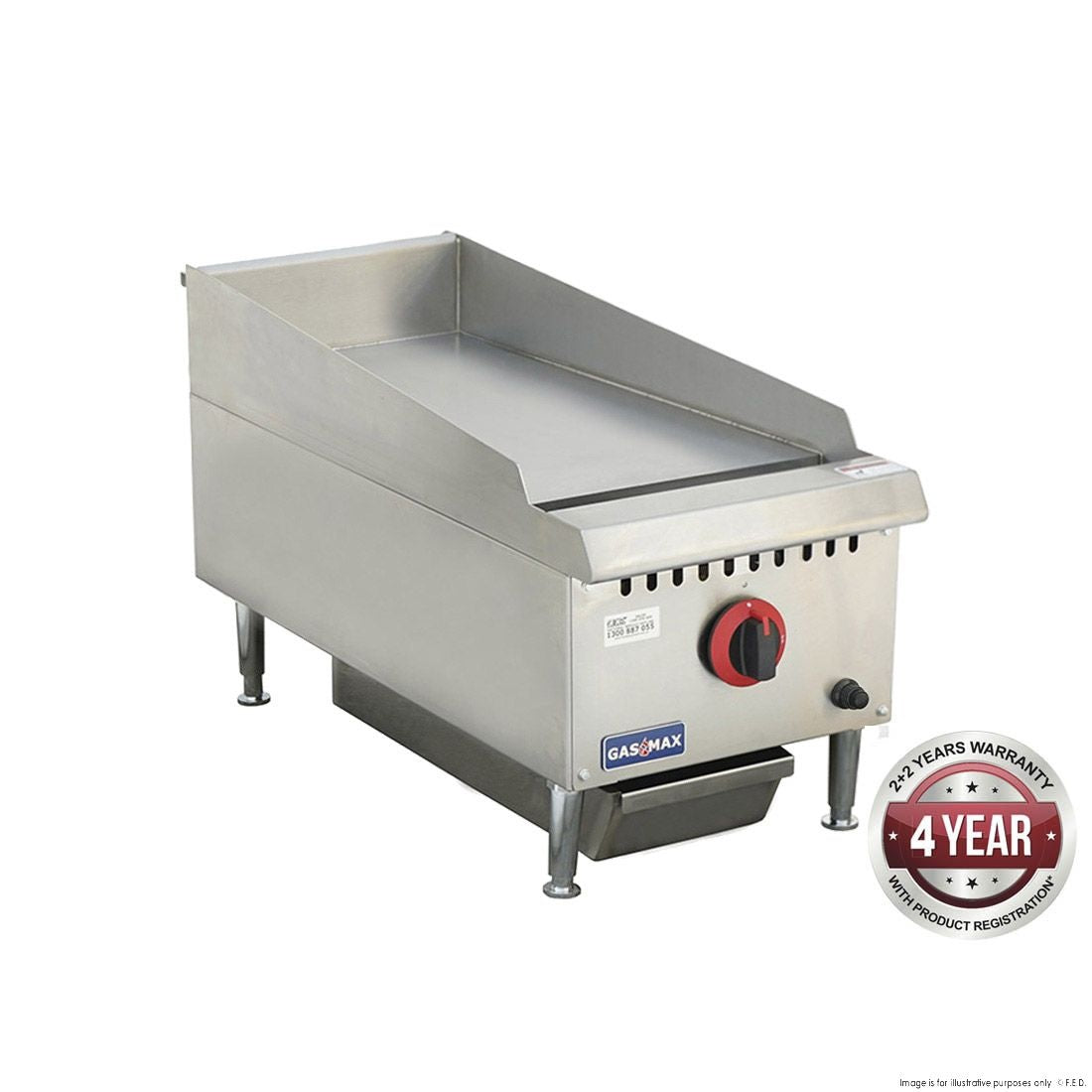F.E.D. GASMAX GG-12LPG One burner LPG Griddle Top Mattys