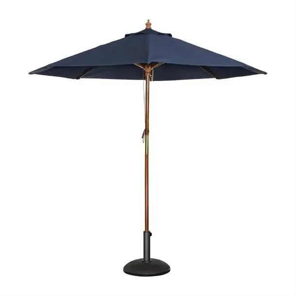 Bolero Navy Blue Round - 2.5m Pulley Parasol GG496 Mattys