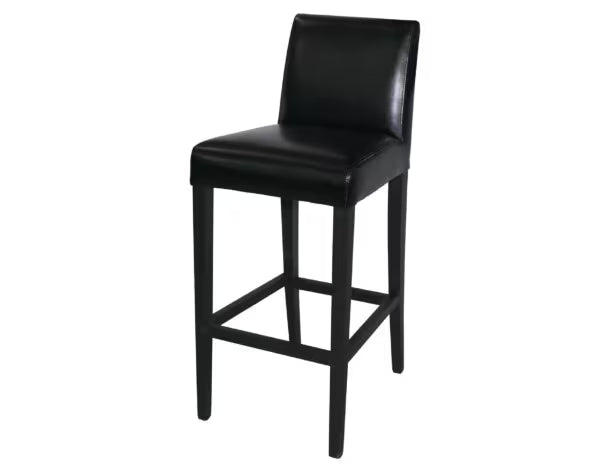 Shelving Bolero Black Faux Leather Wooden Bar Stool - GG651 Bolero