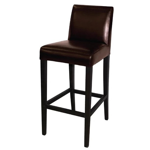 Bolero Faux Leather High Bar Stool with Full Back Dark Brown GG652 Mattys