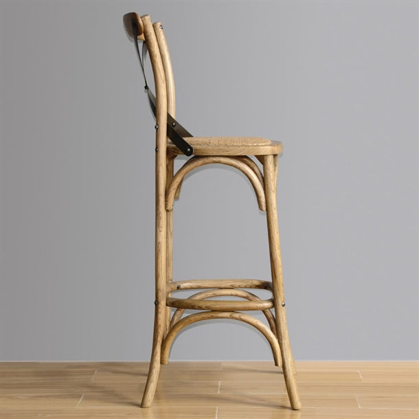 Shelving Bolero Wooden Bar Stool with Backrest - GG657 Bolero